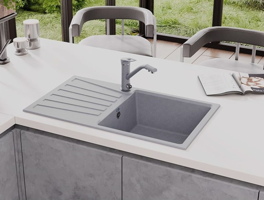 Кухонная мойка Ulgran U-703-342, графит, артикул U-703-342