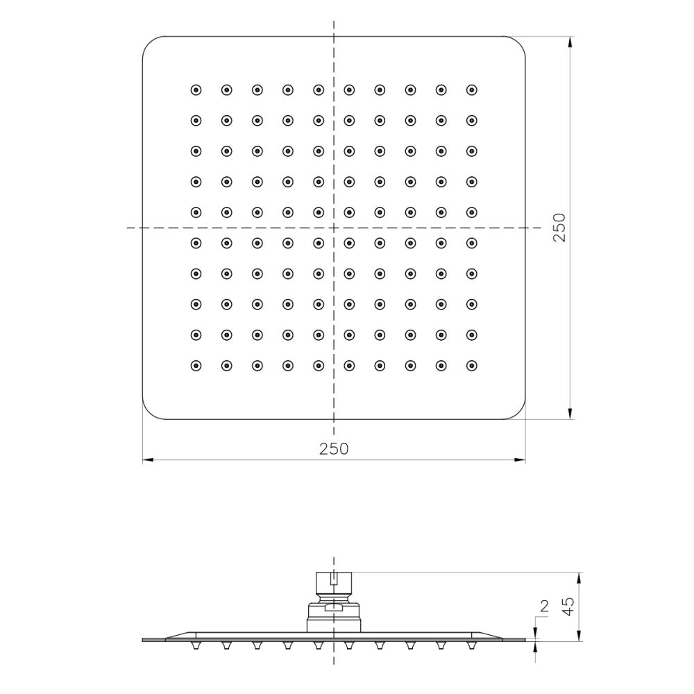 Лейка Lemark для верхнего душа, 1-функциональная (LM9487BL), артикул LM9487BL