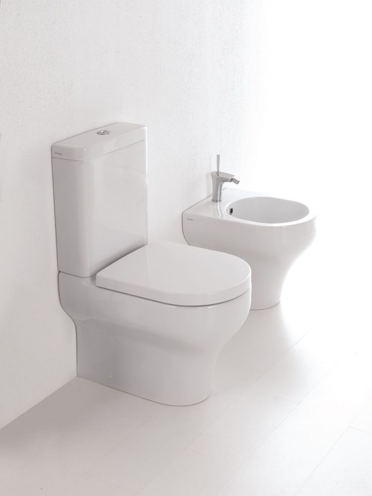 Olympia Clear, комплект унитаз CLE1303+ бачок с мех. смыва CLE71PF1+ сиденье микролифт C5CN, цвет белый глянцевый, артикул CLESET13M01