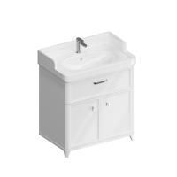 Kerama Marazzi Тумба POMPEI напольная с ящиком и дверцами петли с 2х сторон 1 полочка 80, белая глянцевая