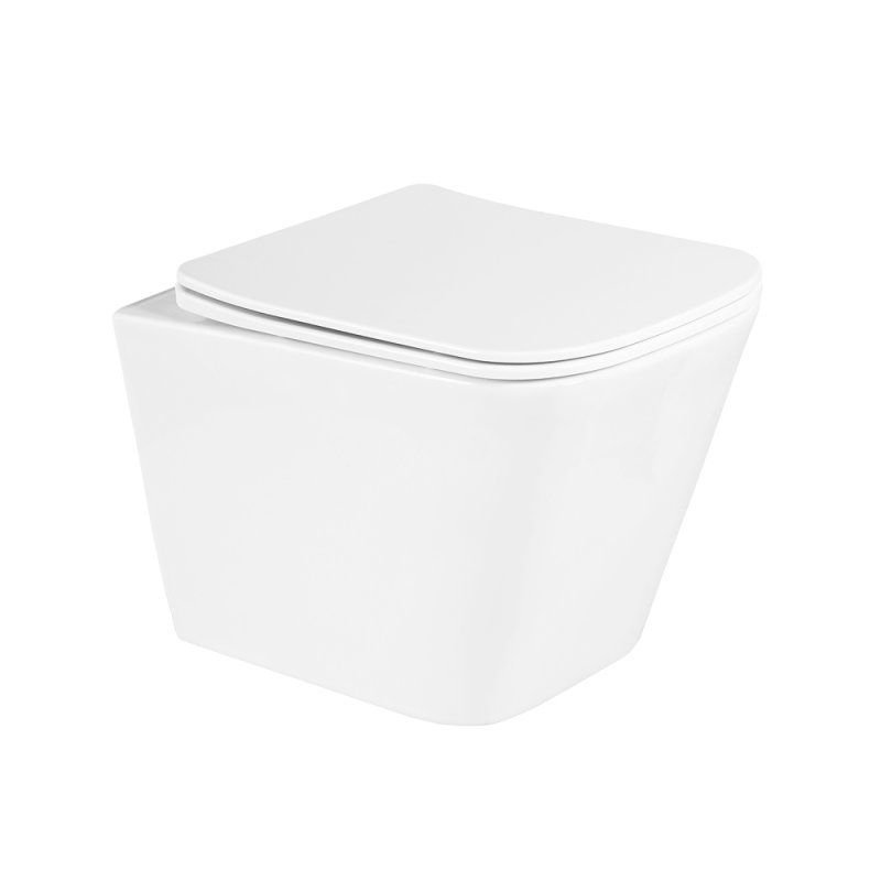 Комплект 3 в 1 Унитаз подвесной с сиденьем BelBagno DUE BB3103CHR/SC + Система инсталляции для унитазов BelBagno BB002-80  с кнопкой смыва BB014-SR-BI, артикул BB3103CHR/SC/BB002-80/BB014-SR-BIANCO