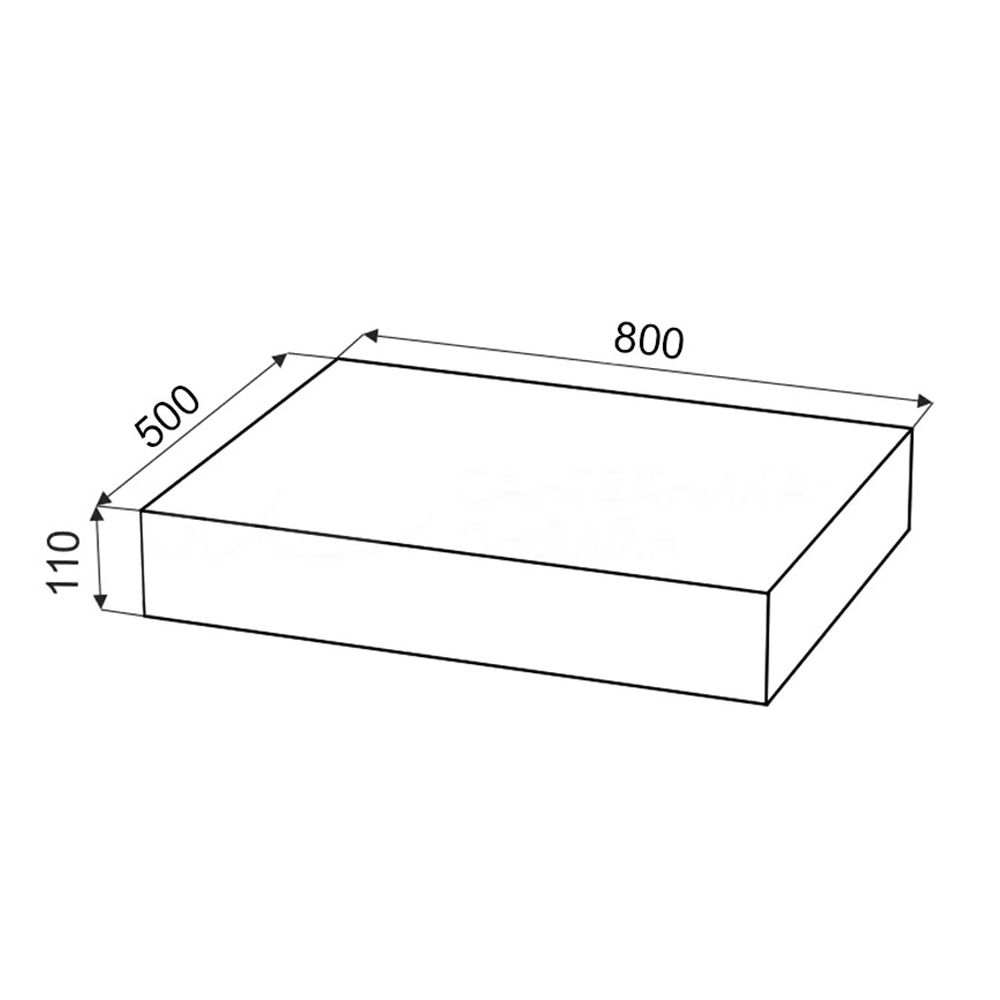 Столешница Velvex Unit 80, графит