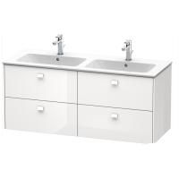 Duravit ME by Starck  Двойная раковина для мебели с перел., с 1 отв. под смес., 1300x490мм, Цвет: Белый