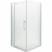 Душевой уголок Erlit ER10110H 100x100 профиль Матовый хром стекло прозрачное