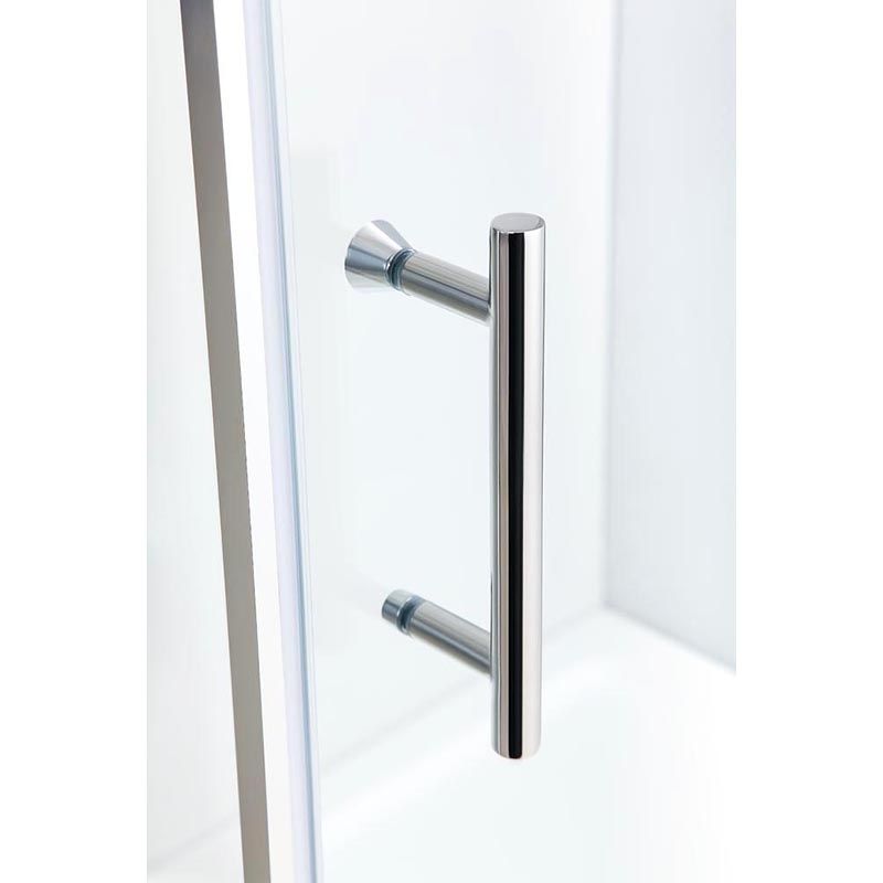 Душевой уголок Black&White Stellar Wind S102-900х900 квадратный профиль Серебристый хром стекло прозрачное