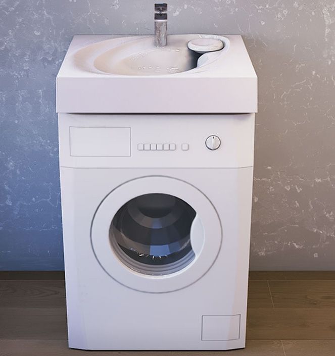 Раковина Raval Perla 60 Per.08.60/W на стиральную машину Белая