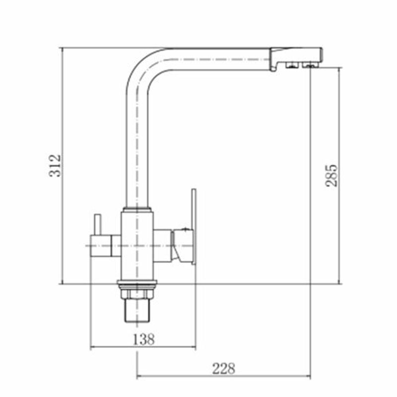 Смеситель для кухни FASHUN A4355, хром