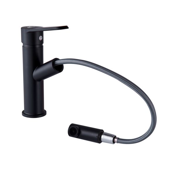 Смеситель для кухни Plstart PL4009-7, чёрный