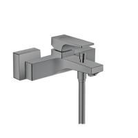 Смеситель для ванны и душа, Hansgrohe, Metropol, тип открывания воды-однорычажный, тип регулирования воды-керамический узел смешивания, тип установки-настенный, цвет-шлифованный черный хром Смеситель для ванны и душа, Hansgrohe, Metropol, тип открывания воды-однорычажный, тип регулирования воды-керамический узел смешивания, тип установки-настенный, цвет-шлифованный черный хром