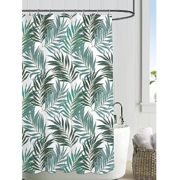 Штора для ванной комнаты Savol S-TH8P03, листья