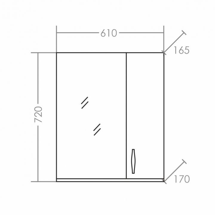 Зеркало "Верона-60" прав.