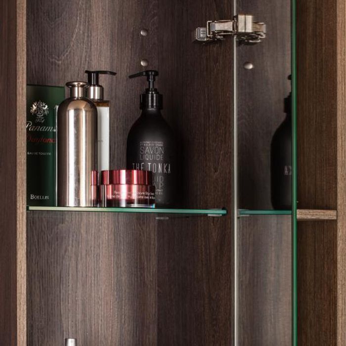 Шкаф-пенал, Laufen, Space, ширина, мм-300, глубина, мм-300, высота, мм-1700, тип установки-подвесной, дверцы-есть 1, петли-слева, с фронтальным зеркалом, цвет-вяз темный