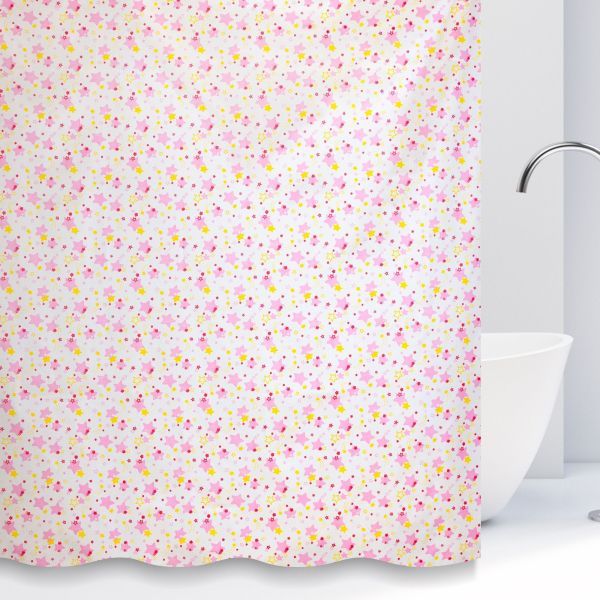 Штора для ванной комнаты Savol S-01718V, звезды