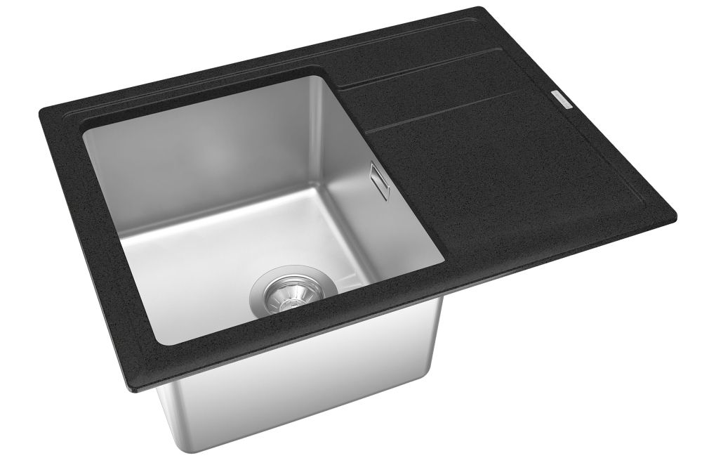 Кухонная мойка Florentina КОМБИ 21.390.B0650.302, антрацит, артикул 21.390.B0650.302