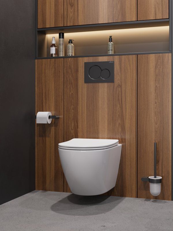 STYLUS-TOR 2.0 Унитаз подвесной безободковый со смывом "Торнадо" с сиденьем дюропласт soft close CZR-546-TH-TOR/SC, артикул CZR-546-TH-TOR/SC