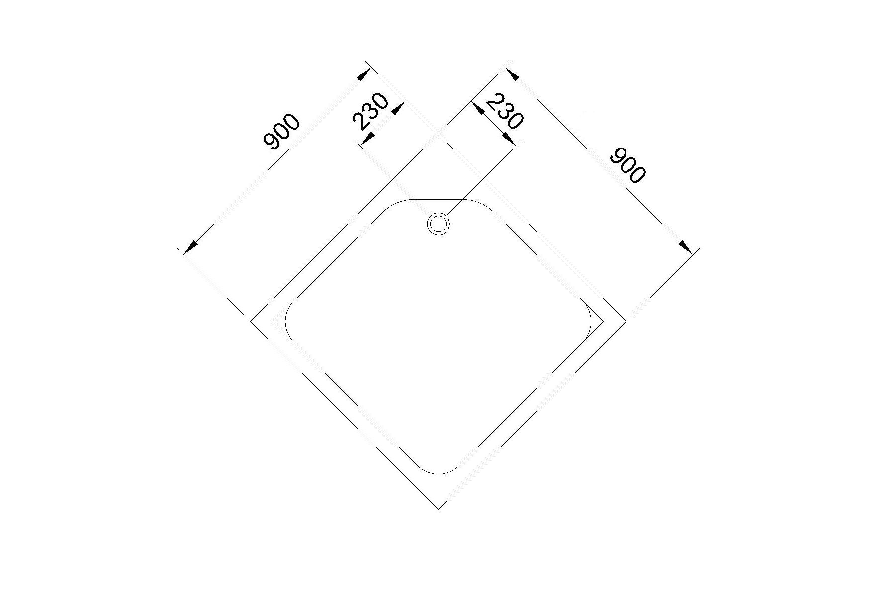 Душевой поддон Royal Bath RB 90HP 900x900x130