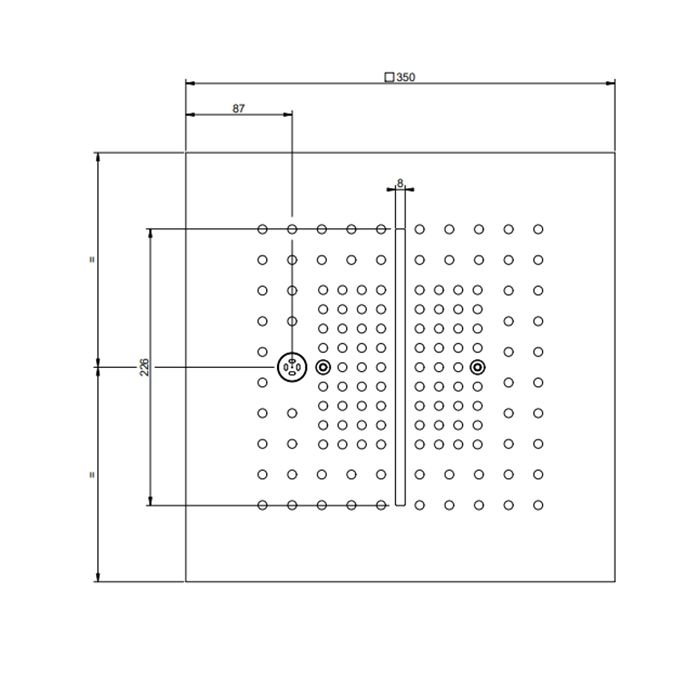 Gessi Mimi Накладная панель 350х350 , цвет Black XL