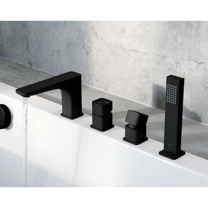 Смеситель на борт ванны EXCELLENT Keria AREX.2033BL (черный мат)