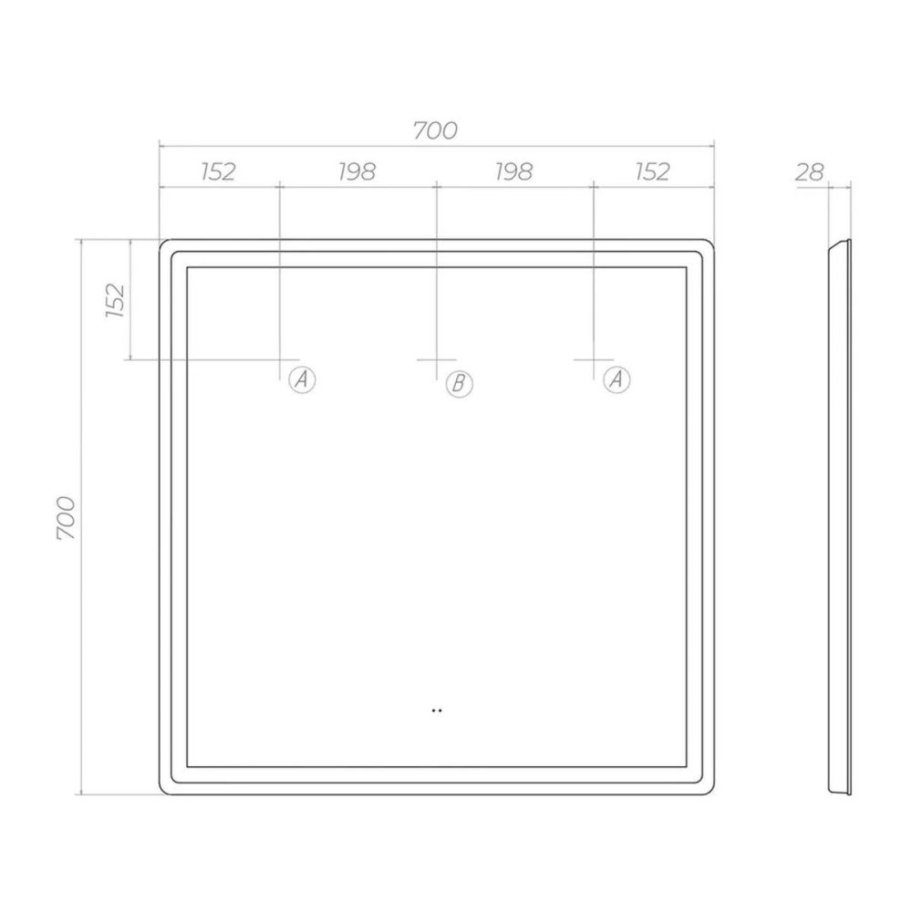 Зеркало VIGO Geometry Classic 700, артикул 074