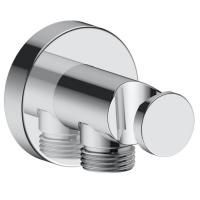 Duravit Вывод для душа с держателем, хром глянцевый