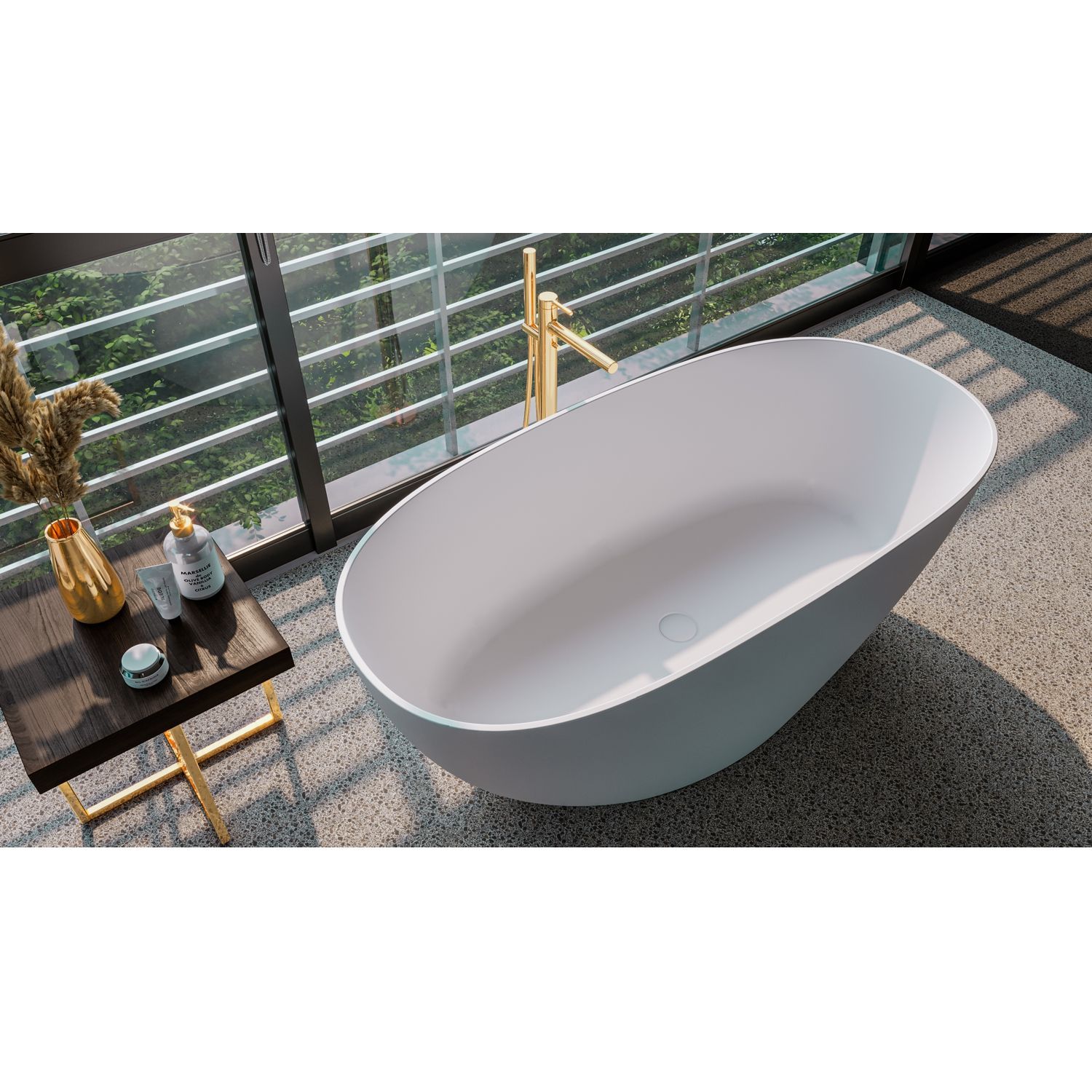 Ванна WHITECROSS Onyx A 160x75 (белый мат) иск. камень