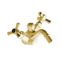 Stella Eccelsa Смеситель для биде на 1 отверстие 3604, с донным клапаном, цвет: золото 24К