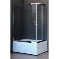 Душевой уголок Royal Bath RB-L-3002-4 100х80 без поддона профиль Хром стекло прозрачное