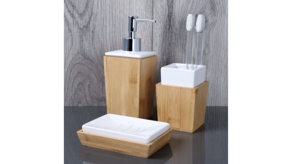 Ершик FIXSEN WOOD FX-110-5, белый/коричневый, артикул FX-110-5