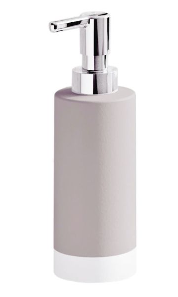Gedy New Mizar, настольный керамический дозатор с пластиковой помпой, цвет светло-серый
