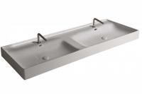 Керамическая раковина c двумя чашами TECLA TOUCH TC07011 120 см