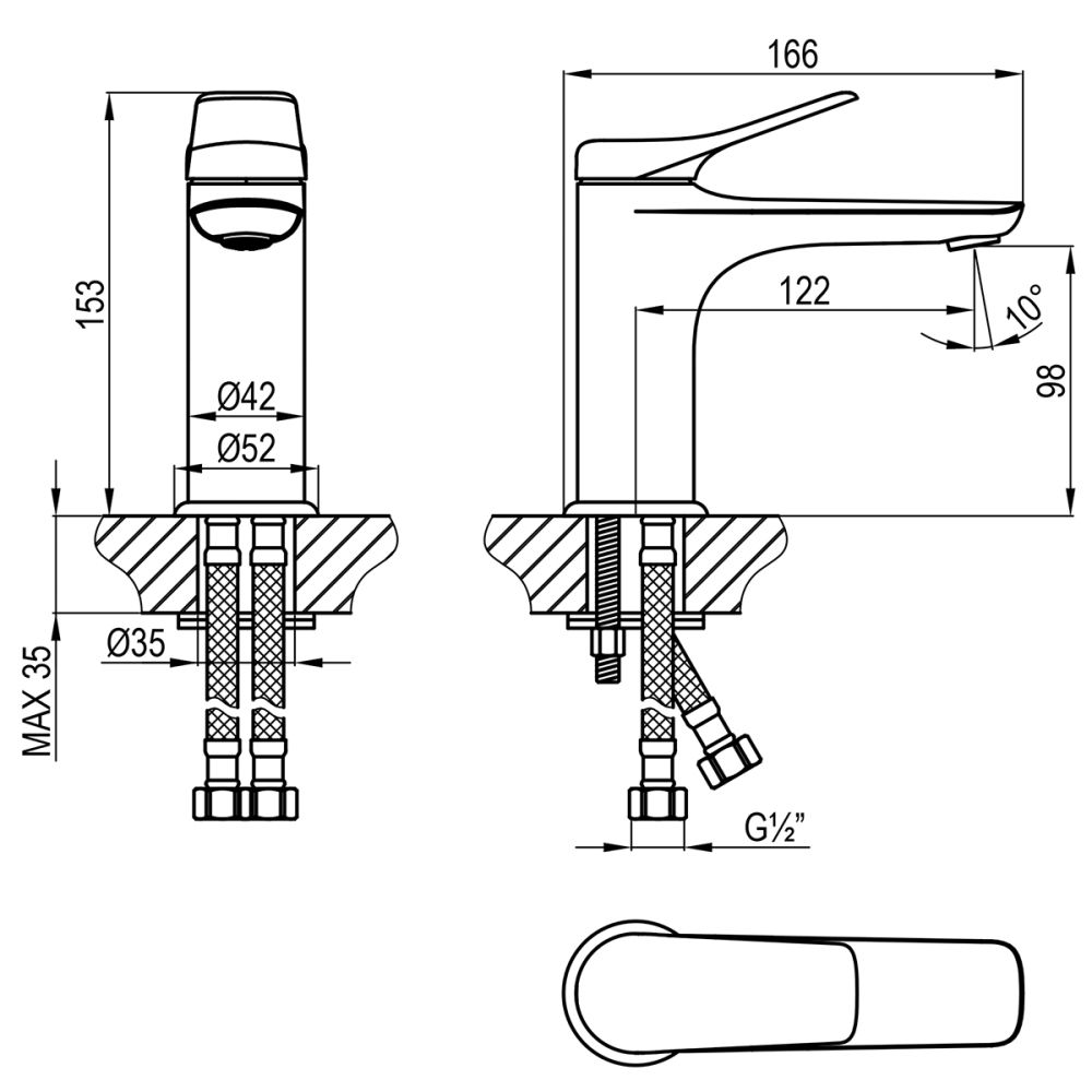 Смеситель Lemark Ortus для раковины (LM11306C), артикул LM11306C