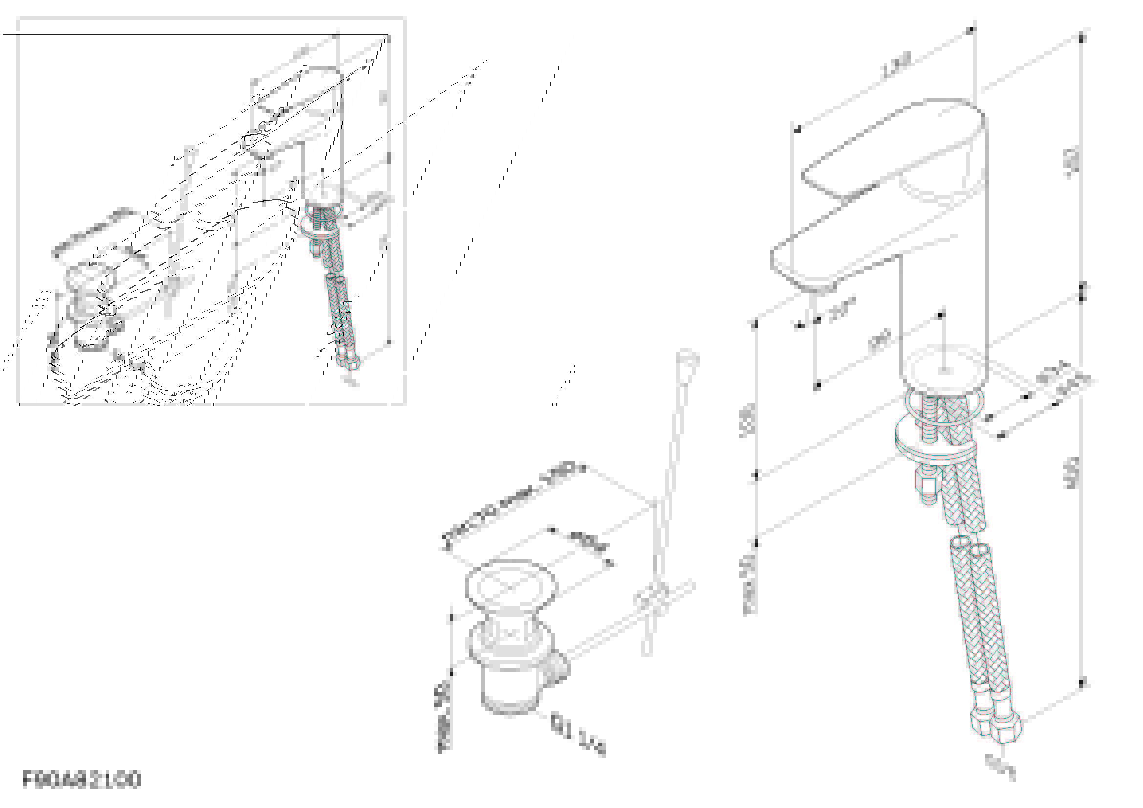 F90A82100 Gem, смеситель для умывальника излив 99 мм с д/к , хром, шт