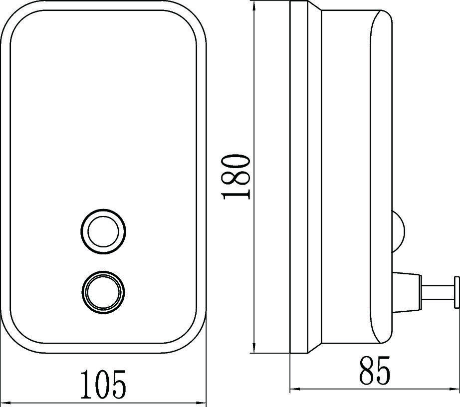 Дозатор жидкого мыла Savol S-00402, хром, артикул S-00402