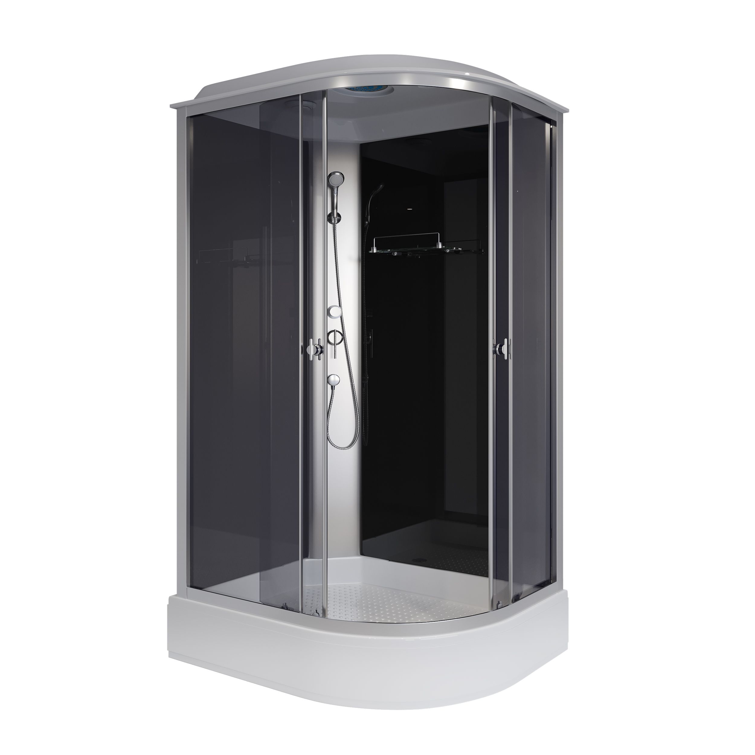 Душевая кабина Niagara Eco E120/80/26L/TN (120х80х215) средний поддон(26см),стекло тонированное,4 места, артикул E120/80/26L/TN