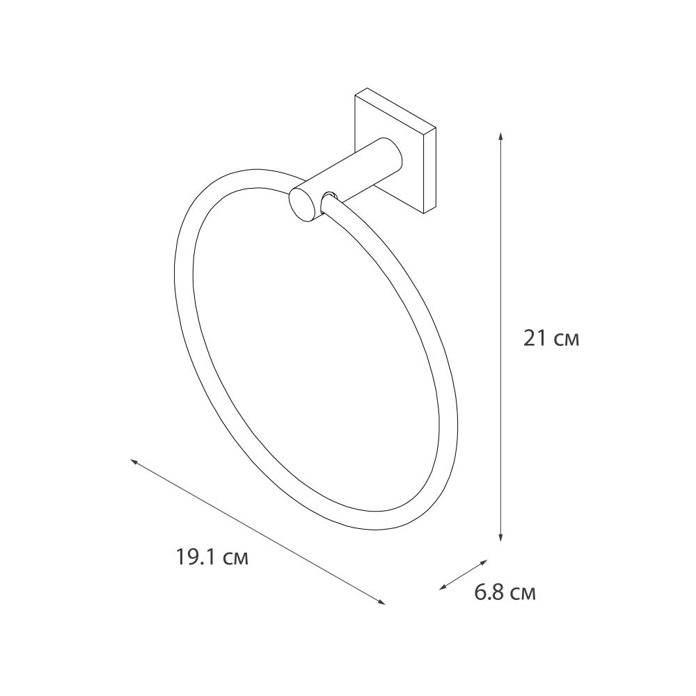 Кольцо для полотенец FIXSEN LUX CHROME FX-15011, хром