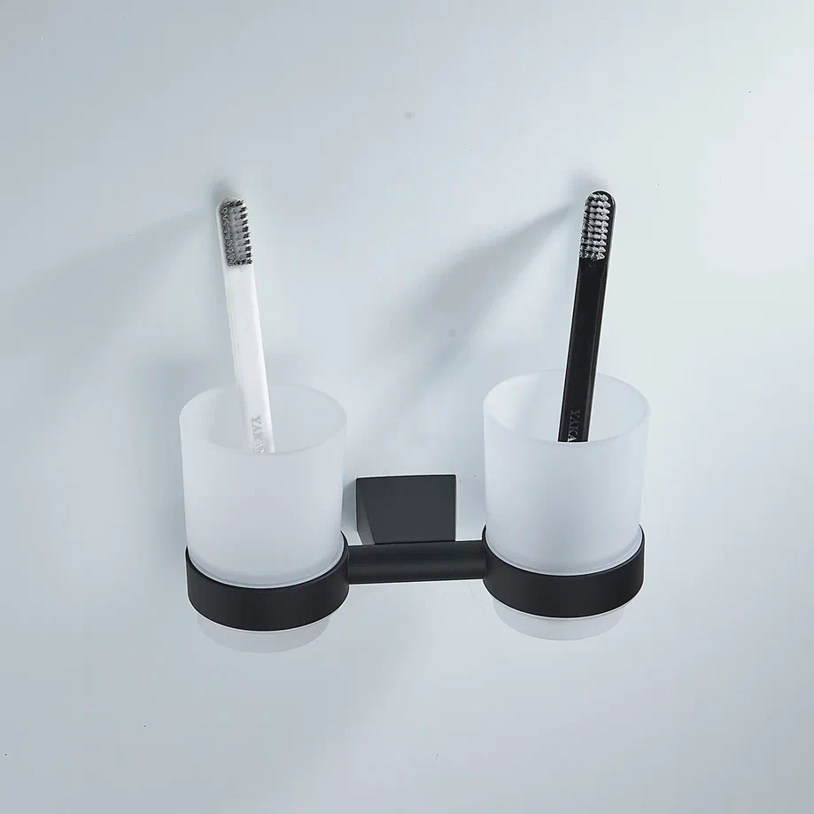 Стакан для ванной комнаты двойной Shevanik SG5722H, черный