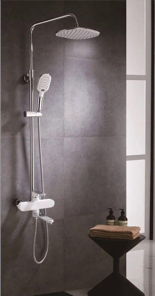 Душевая система Rose R2136F, белый/хром