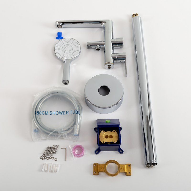 LUX-VDP-01 Напольный смеситель для ванны, хром, артикул LUX-VDP-01