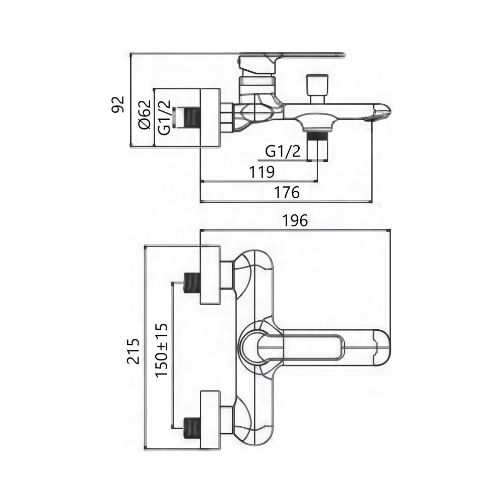 Смеситель для ванны Maretti Aria AR22RF845, хром