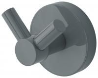 Крючок, Сунержа, ВИКТОРИЯ, двойной, ширина, мм-50, глубина, мм-43, высота, мм-50, тип установки-настенный, материал-нержавеющая сталь, крепления в комплекте, цвет-RAL 7031 сине-серый