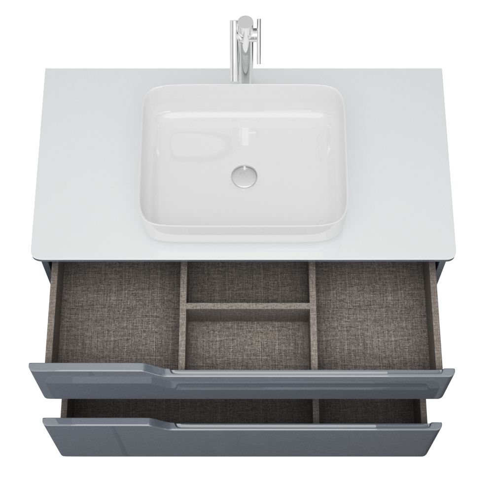 Тумба Hella Cristal 100, серый лак