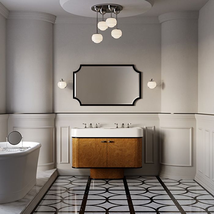 Devon Liberty  Тумба под раковину двойная 124.5х88.3 см, с керамической раковиной WIDE BLUES на3 отв , цвет мебели  RADICA DI NOCE глянец, артикул LIBRADINOWIBL*3