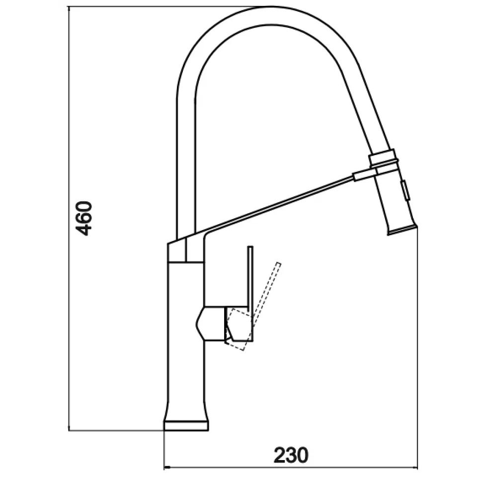 Смеситель для кухни с гибким изливом Savol S-SUS6013-01, сатин