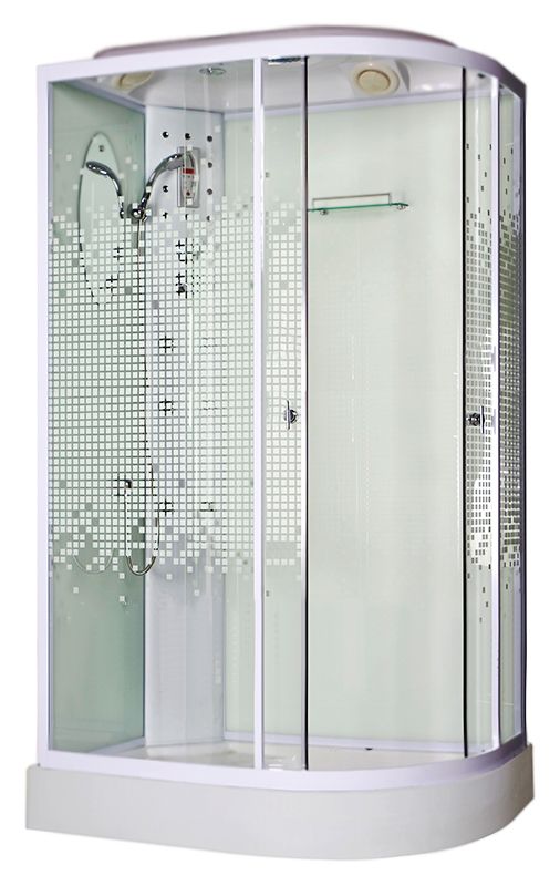Душевая кабина Niagara NG-303 120x80 R стекло Мозаик задние стенки Белые Душевая кабина Niagara NG-303 120x80 R стекло Мозаик задние стенки Белые