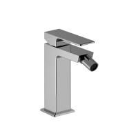 FANTINI MINT Смеситель для биде на 1 отверстие, однорычажный, с донным клапаном, цвет матовая натуральная сталь