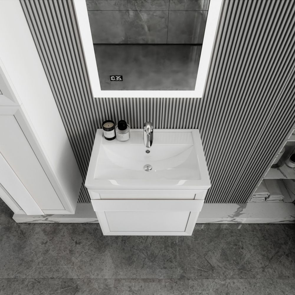 Тумба под раковину подвесная Бриклаер БЕРЛИН белый , 60 см, артикул 4627125416064