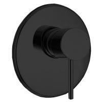 Смеситель для душа, Fima Carlo Frattini, Spillo Up, тип открывания воды-однорычажный, тип регулирования воды-керамический картридж, монтаж-настенный встраиваемый, отверстия для монтажа-1, внутренняя часть-необходимо заказать, цвет-черный матовый