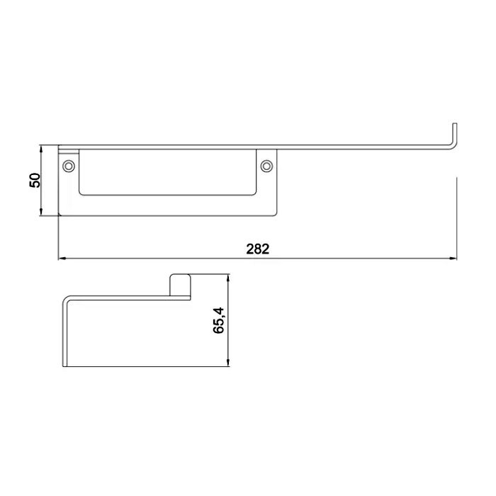 Бумагодержатель, Almar, 316 Stainless Steel, без крышки, с полочкой, ширина, мм-282, тип установки-настенный, цвет-High Brass Brushed PVD AISI 316 Бумагодержатель, Almar, 316 Stainless Steel, без крышки, с полочкой, ширина, мм-282, тип установки-настенный, цвет-High Brass Brushed PVD AISI 316