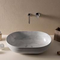 GLOBO T-Edge  Раковина-чаша на столешницу 60х41 см, без отв под смеситель,Marmo di carrara.