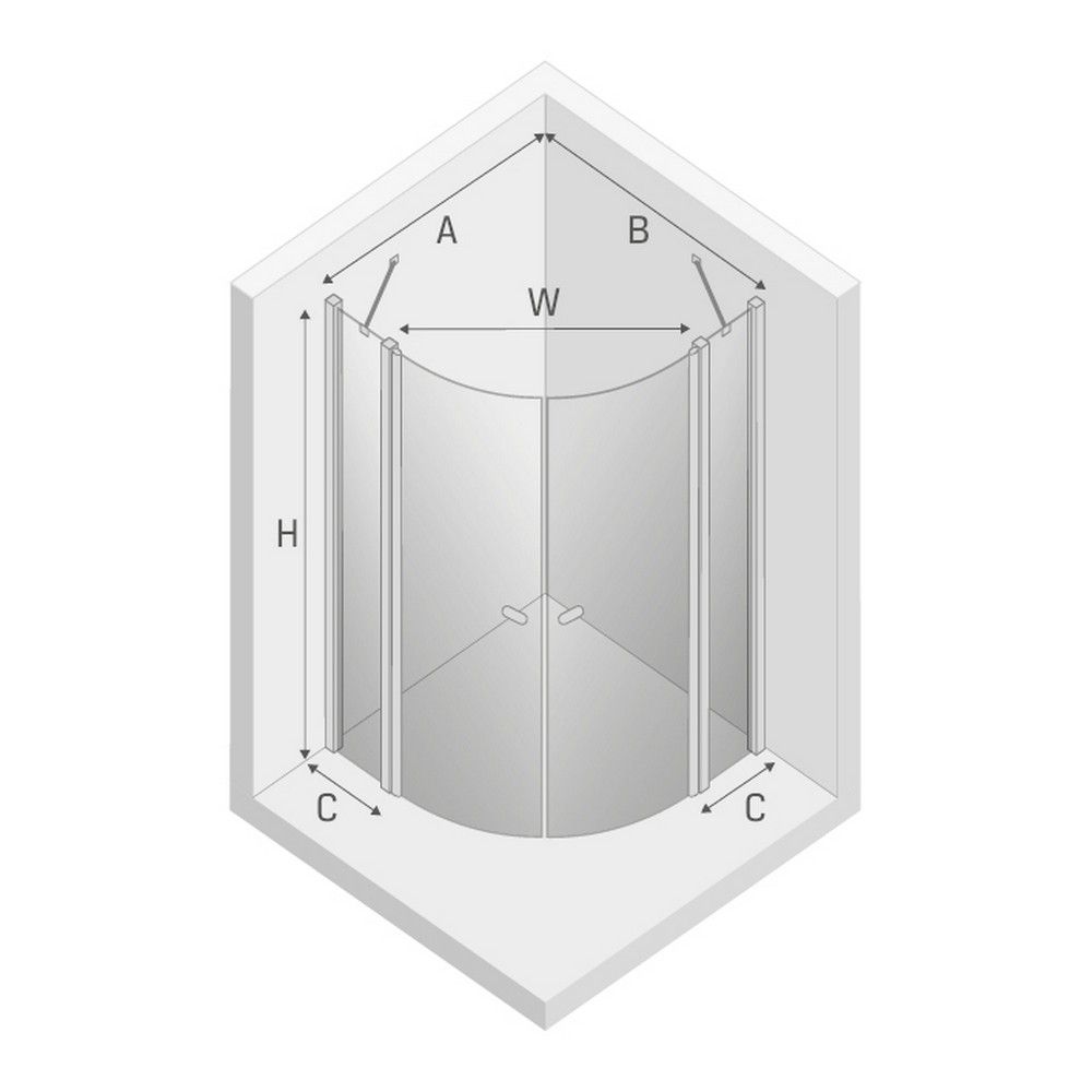 Душевое ограждение NEW TRENDY NEW SOLEO  80x80x195 K-0418 (хром)